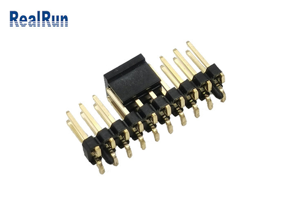 Noir 2,54 place Pin Male Plug de la rangée SMD du connecteur PA6T 2 d'en-tête de millimètre