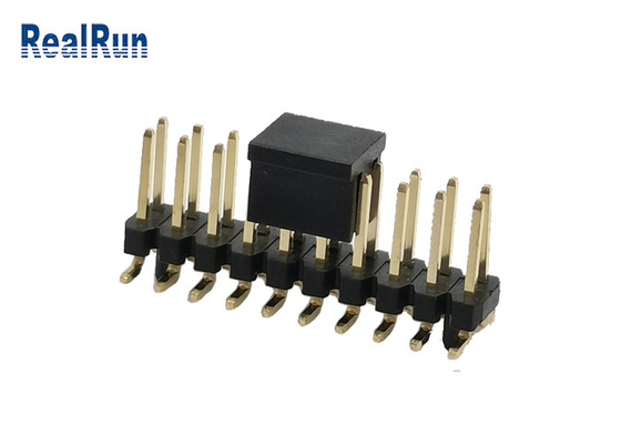 Noir 2,54 place Pin Male Plug de la rangée SMD du connecteur PA6T 2 d'en-tête de millimètre