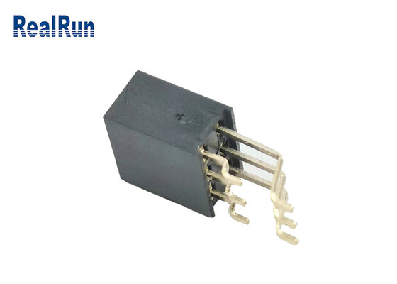 L'or en laiton embouti de Pin Female Socket Header SMT du total 6 du terminal 2x3p a plaqué PA6T