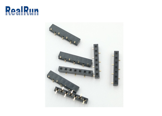 connecteur simple d'en-tête de Pin Surface Mounting SMD du placage à l'or de connecteur de carte PCB de rangée de 2.54mm 7