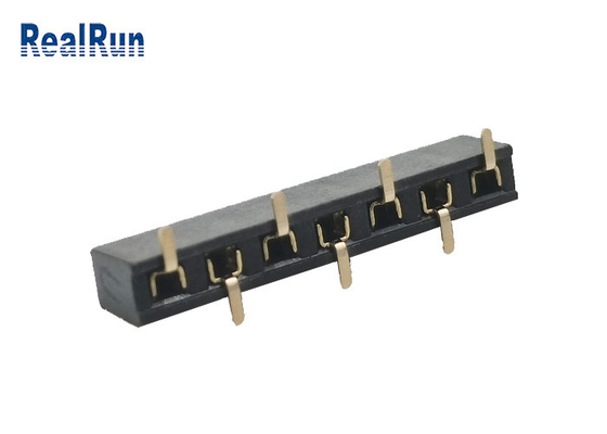 connecteur simple d'en-tête de Pin Surface Mounting SMD du placage à l'or de connecteur de carte PCB de rangée de 2.54mm 7