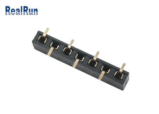 connecteur simple d'en-tête de Pin Surface Mounting SMD du placage à l'or de connecteur de carte PCB de rangée de 2.54mm 7