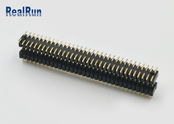 Mâle 2X33p de l'instantané 1.0mm Pin Header Connector SMT d'or de PA6T avec du double plastique de couche de courrier