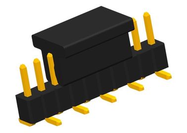 Connecteur à angle droit simple de la PAC PA6T de rangée de carte PCB de Pin Header 10P de 0H75 DU MATIN
