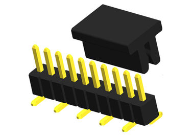 Connecteur à angle droit simple de la PAC PA6T de rangée de carte PCB de Pin Header 10P de 0H75 DU MATIN