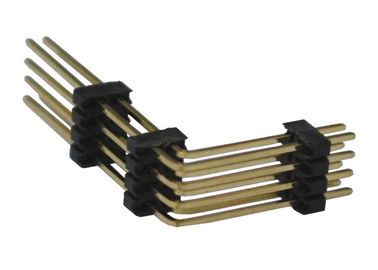 Connecteur 1.27mm d'en-tête de Pin du noir 8 plastique à angle droit de type trois de deux rangées