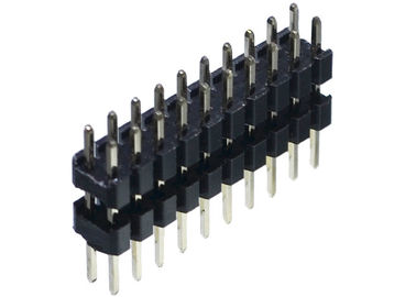 Soudez rangée de connecteur d'en-tête de Pin 2x20 la double type plastique de 180 degrés de double
