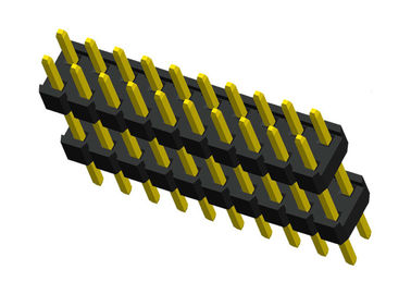 Soudez rangée de connecteur d'en-tête de Pin 2x20 la double type plastique de 180 degrés de double