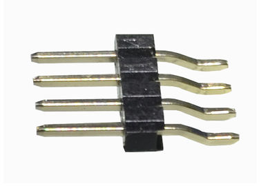 Type horizontal de la rangée 7 de Pin d'en-tête du noir 2,54 de connecteur simple carré de lancement