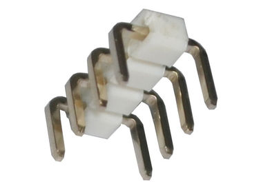 Type simple du degré U de la rangée 90 du lancement 2.54mm de connecteur d'en-tête de Pin du blanc 4
