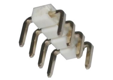 Type simple du degré U de la rangée 90 du lancement 2.54mm de connecteur d'en-tête de Pin du blanc 4