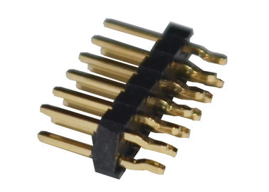 Lancement en laiton 12P ISO9001 de Pin Header Connector 2.54mm d'IMMERSION de 500VAC PA6T