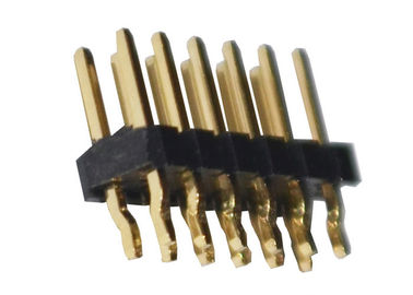 Lancement en laiton 12P ISO9001 de Pin Header Connector 2.54mm d'IMMERSION de 500VAC PA6T