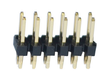 Lancement en laiton 12P ISO9001 de Pin Header Connector 2.54mm d'IMMERSION de 500VAC PA6T