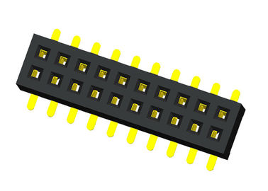 Directement femelle de connecteur d'en-tête de 20 bornes type rangée 1.0X2.1mm de 180 degrés de double