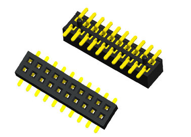 Directement femelle de connecteur d'en-tête de 20 bornes type rangée 1.0X2.1mm de 180 degrés de double