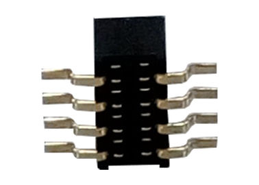 Connecteur femelle d'en-tête de 8 bornes type simple noir de SMT de rangée de 1.27mm x de 3.4mm