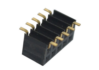 En-tête simple de femelle de Pin de la rangée 5 de bâti de Pin d'en-tête de lancement extérieur du noir 2.0mm