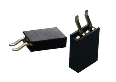 Type femelle connecteur horizontal de SMT d'en-tête de rangée simple noire de lancement de 2,0 millimètres