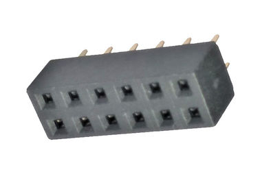 Connecteur femelle 2.54mm d'en-tête de double rangée 180 éclair d'or du degré PA9T