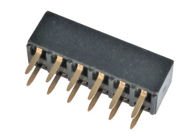 Connecteur femelle 2.54mm d'en-tête de double rangée 180 éclair d'or du degré PA9T