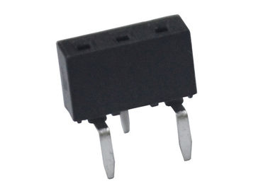 Type simple noir de SMT d'en-tête de femelle du connecteur 2,54 d'en-tête de rangée ignifuge