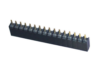 16 type droit noir de femelle de Pin de Pin de l'en-tête 2.54mm de rangée simple ronde de lancement