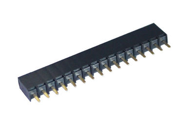 16 type droit noir de femelle de Pin de Pin de l'en-tête 2.54mm de rangée simple ronde de lancement