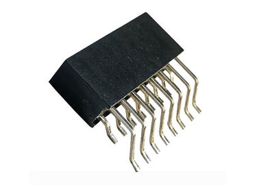 Type femelle du connecteur 2.54mm SMT d'en-tête de double rangée 16 Pin avec horizontal