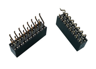 Type femelle du connecteur 2.54mm SMT d'en-tête de double rangée 16 Pin avec horizontal