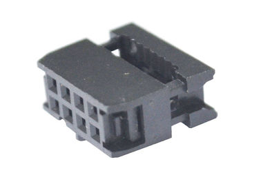 8 matériel femelle des connecteurs du câble plat de carte de fil de Pin IDC 2.54mm PBT