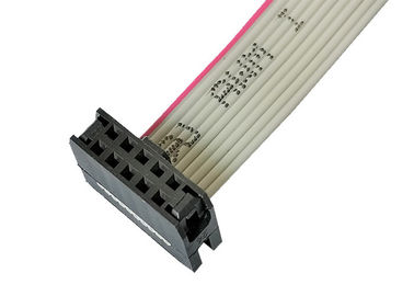 couleur grise de longueur variable plate de Pin protégée par IDC du câble plat de 2.0mm 10