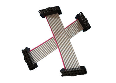 couleur grise de longueur variable plate de Pin protégée par IDC du câble plat de 2.0mm 10