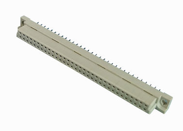 Lancement femelle du connecteur 2.54mm de PBT DIN 41612 rangée droite de 180 degrés double