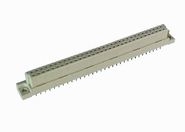 Lancement femelle du connecteur 2.54mm de PBT DIN 41612 rangée droite de 180 degrés double