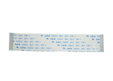 18 câble plat adapté aux besoins du client 1.0mm de Pin FPC un type matériel plaque en fer blanc de contact
