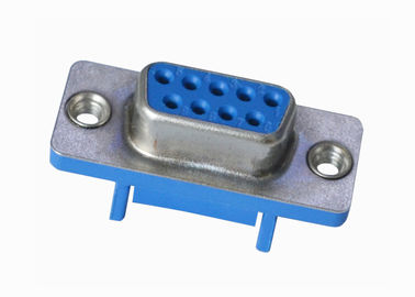 Bleu 2.77mm type type droit de 9 bornes D de prise de DP de soudure de connecteur femelle