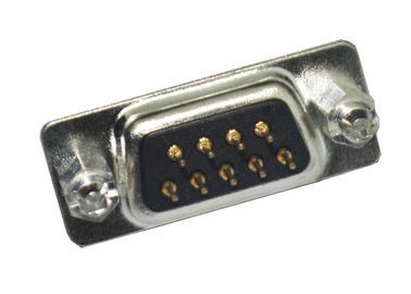 9 matériel du noir PBT de rangée de connecteurs mâles de carte de SOUS-MARIN du DB D de Pin double