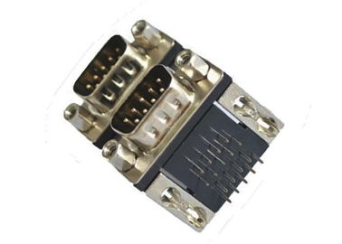 Deux type mâle de Pin D du connecteur 9 de SOUS-MARIN de la rangée D pour des manettes de jeu d'ordinateur