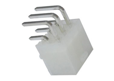 Fil à angle droit blanc de carte PCB de gaufrette d'en-tête de 6 bornes pour embarquer l'ohm des connecteurs 30m