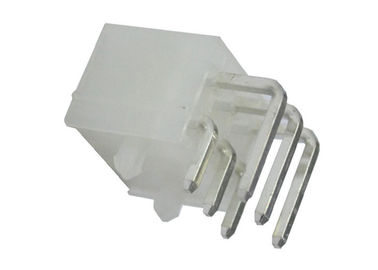 Fil à angle droit blanc de carte PCB de gaufrette d'en-tête de 6 bornes pour embarquer l'ohm des connecteurs 30m