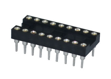 Connecteur rond d'en-tête de Pin droit de la prise 18P du trou 2.54mm IC 180 degrés
