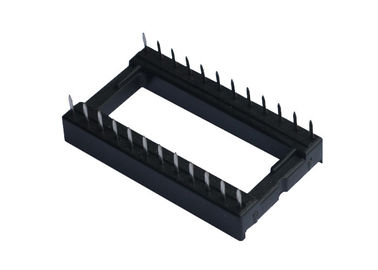 Rangée noire de perforation rectangulaire d'IMMERSION de prise d'IC de connecteur de panneau de carte PCB du lancement 15.24mm