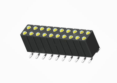 Double rangée de femelle de Pin d'en-tête de lancement rond à hautes températures du connecteur 1.27mm