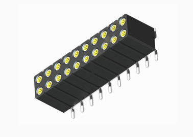 Double rangée de femelle de Pin d'en-tête de lancement rond à hautes températures du connecteur 1.27mm
