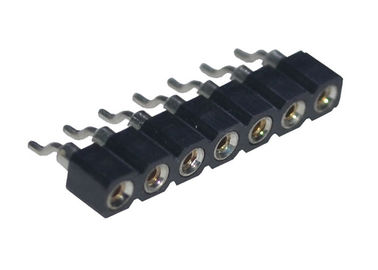 Type lancement simple de SMT de la rangée 2.54mm de femelle de Pin de connecteur rond d'en-tête horizontal