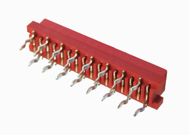 Lancement femelle de l'en-tête 2.54mm de Pin d'isolation de PBT du connecteur rouge 16 de déplacement