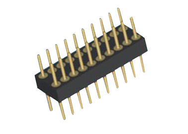 180 type d'IMMERSION de rangée du noir deux du lancement PA9T du connecteur 2.54mm d'en-tête de Pin de degré