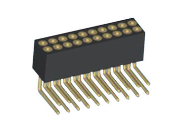 Pin à angle droit du connecteur 20 de panneau de carte PCB de double en-tête femelle de rangée de 1.27mm