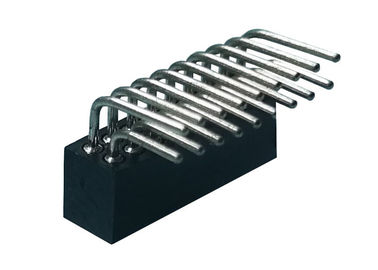 Pin à angle droit du connecteur 20 de panneau de carte PCB de double en-tête femelle de rangée de 1.27mm